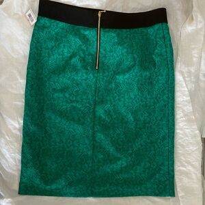 Green lace skirt